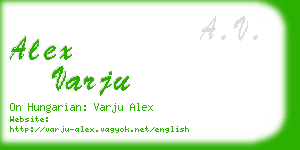 alex varju business card